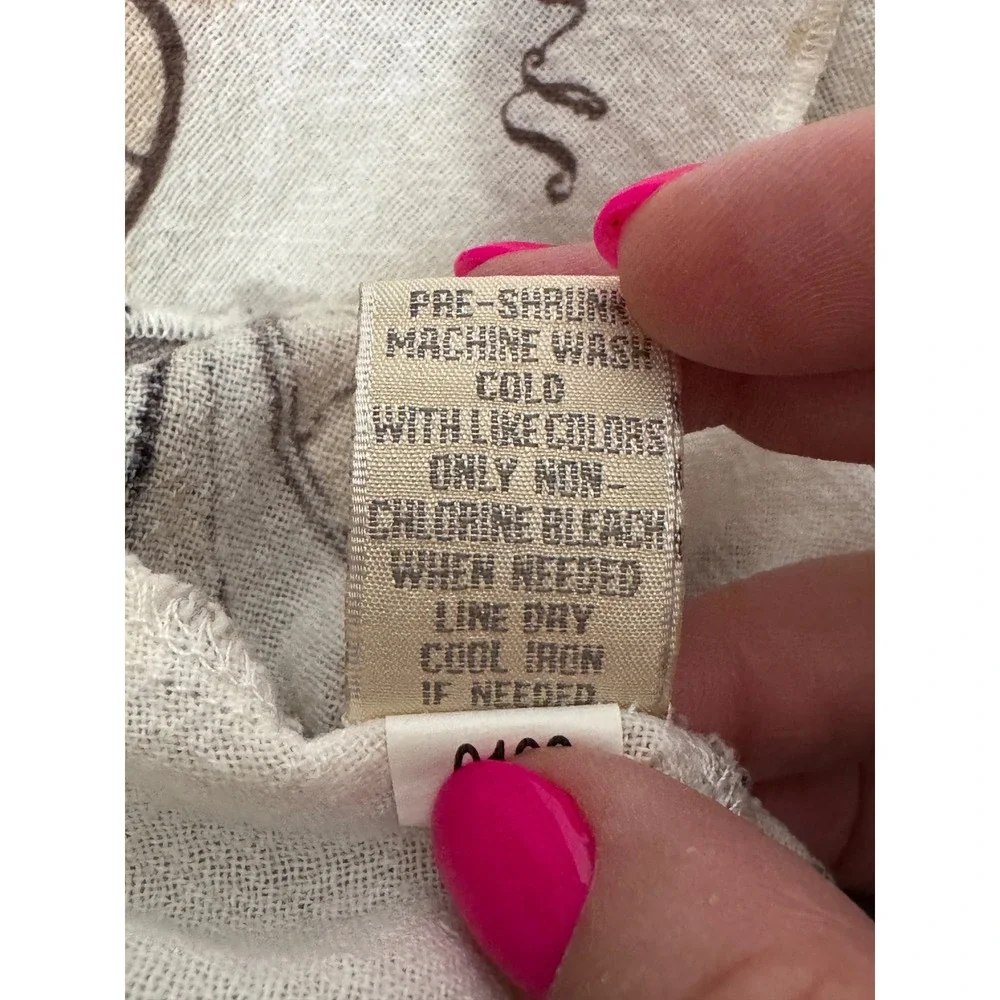 Lulu-B Under the Sea Print‎ Cotton Sleeveless Top Brown Tan Starfish Medium - Picture 8 of 10